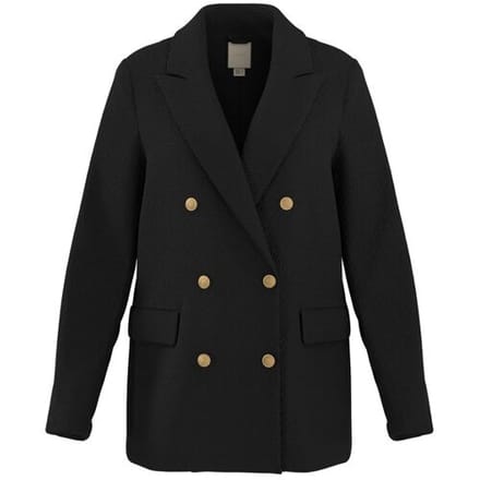 ESMARA Dames bouclé blazer (Zwart, 44)