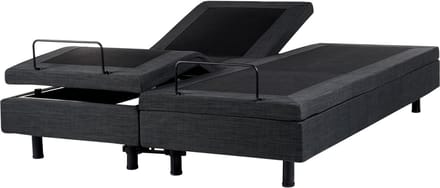 DUKE - Tweepersoonsbed - Donkergrijs - 160 x 200 cm - Polyester