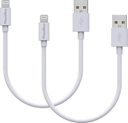 2x Lightning naar USB A Kabel Wit - 0,2 meter - Oplaadkabel voor iPhone 14 / 14 PLUS / 14 PRO / 14 PRO MAX / 13 / 13 MINI / 13 PRO / 13 PRO MAX