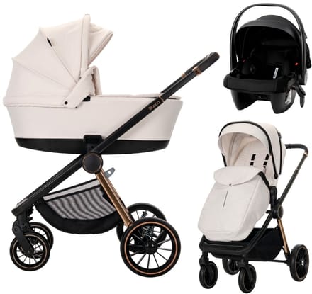 Lorelli Bianca Beige Latte 3-in-1 Kinderwagen incl. i-Size Autostoel