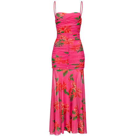PINKO Abbronzato Dress Multi Fuchsia/red Größe: S | Midikleider Outlet | Damen | Rosa