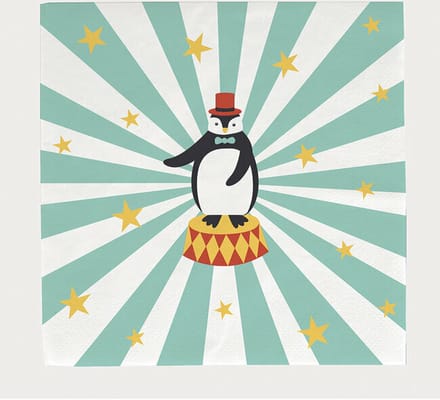 Papieren Servetten Circus - themafeest - kinderfeest