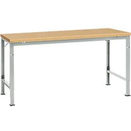 Manuflex basistafel UNIVERSAL Speciaal, 1750 x 1000 mm, multiplex natuur, lichtgrijs
