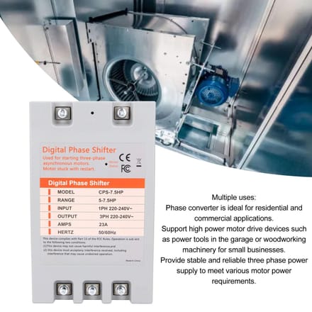 Eenfase naar 3-fasen Omvormer 7.5 PK Digitale Faseomvormer 220?240VAC
