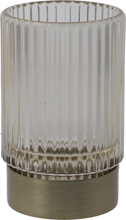 Goebel - Accessoires | Windlicht Golden Smoke | Glas - 10cm - theelicht - waxinelicht houder