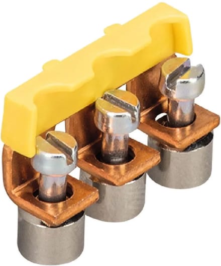Verbindingsbrug 3-polig - geïsoleerd - 10mm² - Schroef - 32A 230V - Per 1 stuk(s)
