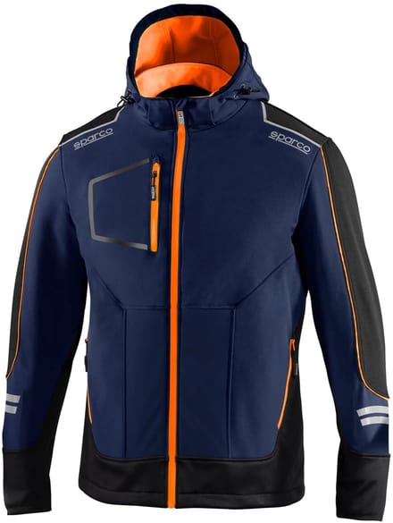 Sparco Tech York Softshell Jas - Zwart — Groen — XS
