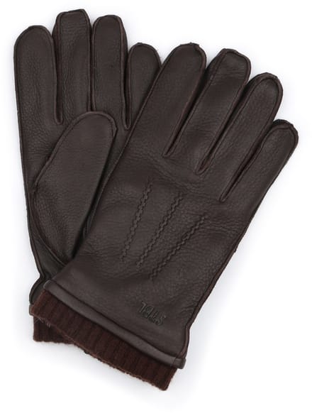 Suitable Handschoen Leer Bruin - Maat 9.5 - Heren