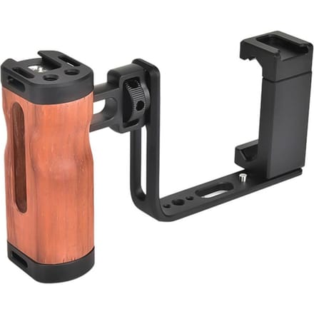 Universele Smartphone Video Grip Handvat Handheld Vlog Beugel voor Telefoon Smartphone Video Rig Kit zwart