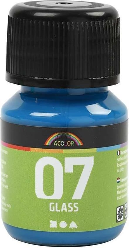 Transparante Glasverf 30 ml Turquoise