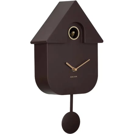 Karlsson Wandklok Modern Cuckoo Oro - Bruin - 21.5x8.5x41cm - Wandklok Modern