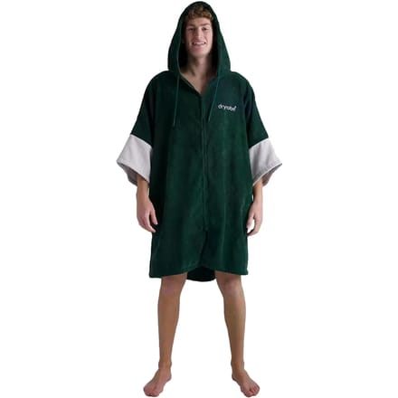 Dryrobe Fullzip Towel Robe Organic Cotton Surf Poncho groen