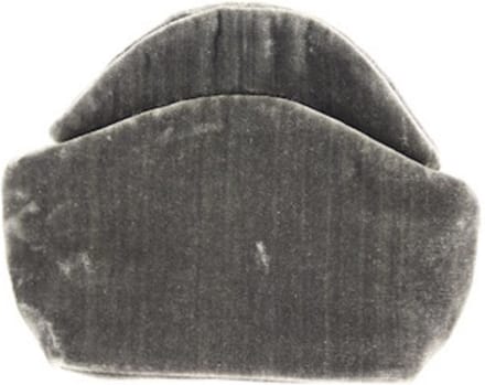 Toilettasje fluweel grijs 15,5x4,5x12cm