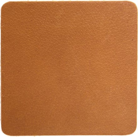 Xapron leren onderzetters vierkant - kleur Camel (lichtbruin) - 4 stuks