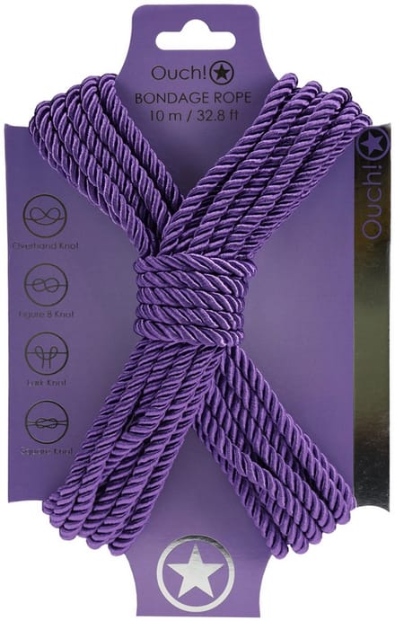 Ouch! by Shots - Polyester Bondage Touw - 10 m - Paars