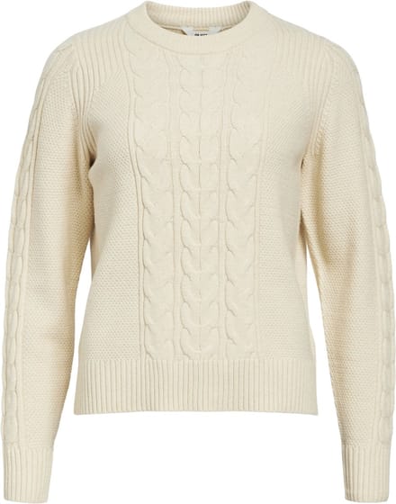 Object Objdoris Re Ls Knit Pullover Truien & vesten Dames - Sweater - Hoodie - Vest- Wit - Maat XL