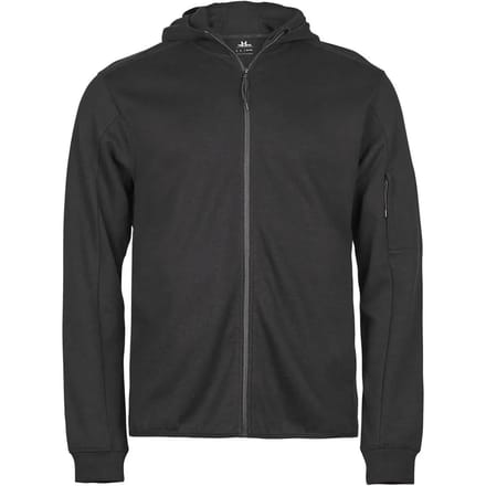 Tee Jays - Athletic Hooded Full Zip Sweat - Black - M