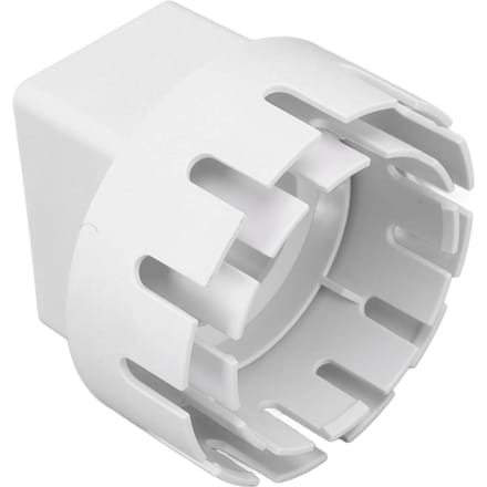 Regenpijp Adapter Plastic Afvoer Adapter Vervanging Regenpijp Converter Connector met Schroeven Wit L 3x4in