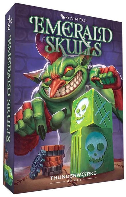 Asmodee bordspel Emerald Skulls dobbelspel strategie 2-6 spelers.