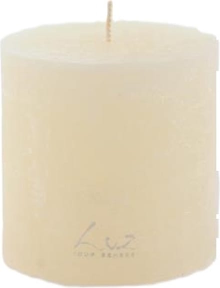 Rasteli Luz Your Senses Stomp Kaars Wit-Aspergewit D 9 cm H 9 cm