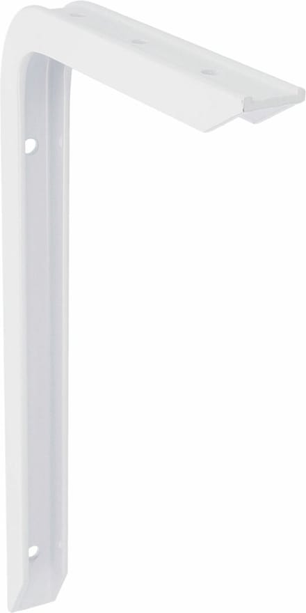 AMIG Plankdrager/planksteun van aluminium - gelakt wit - H300 x B200 mm - heavy support - boekenplank steunen