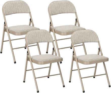 HOMCOM vouwstoel - polyester/staal - 45L x 46B x 78H cm - beige