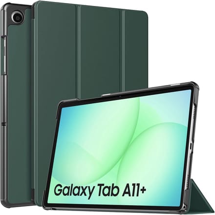Hoes geschikt voor Samsung Galaxy Tab A11 Plus - Arara Trifold Bookcase TabletHoes - Pine Groen