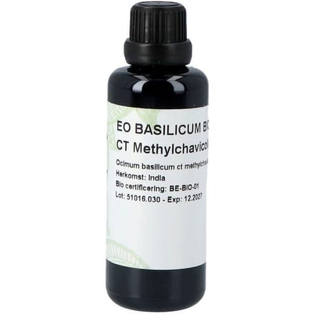 Sjankara Basilicum Methylchavic. Etherische olie Bio 50 Olie