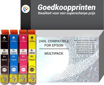 Epson 24XL inkt cartridge Multipack - Huismerk set (4 stuks)