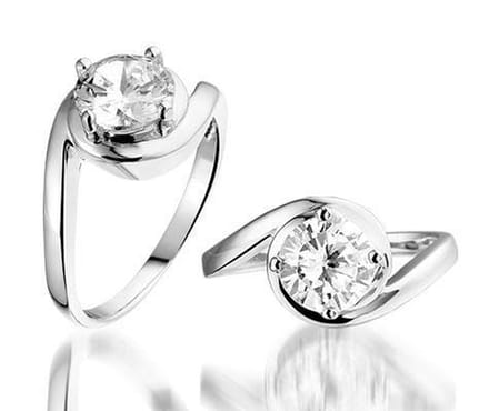 Montebello Ring Solitude - 925 Zilver Gerhodineerd - ∅8mm - Maat 56-17.8mm