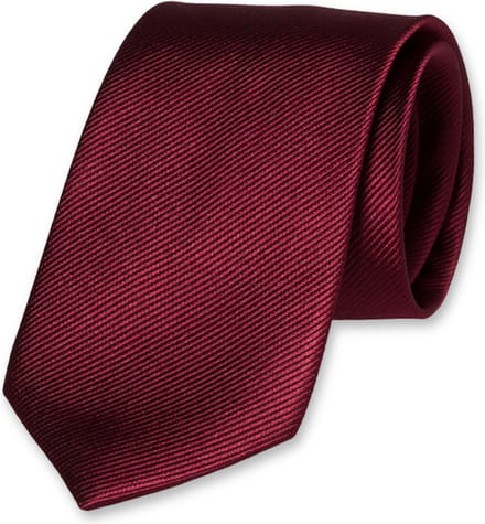 E.L. Cravatte Stropdas - Bordeaux - 100% Zijde