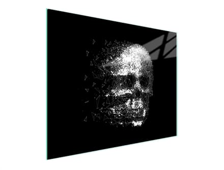 TMK ArtDeko - Snijplank - 52x30 cm - Czaszka - Glas