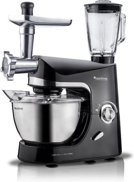 TurboTronic TT-007 Foodprocessor / Keukenmachine - 5 Liter - 2000W - Zwart