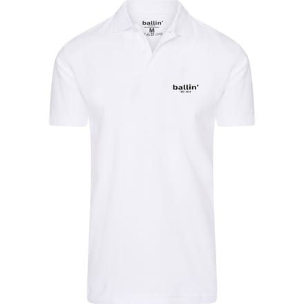 Ballin Est. 2013 - Heren Polo SS Basic Polo - Wit - Maat S