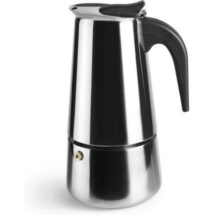 Cafetière à Expresso Moka - Ibili - 4 Tasses - Acier Inoxydable - Compatible Induction - 185 ml