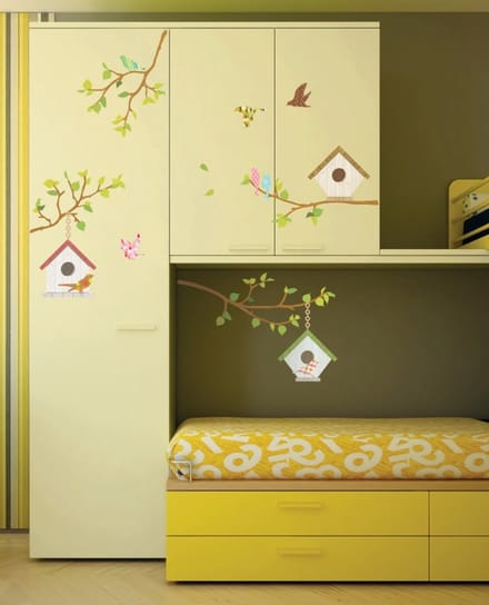 Decoratieve muurstickers: Takken en vogels