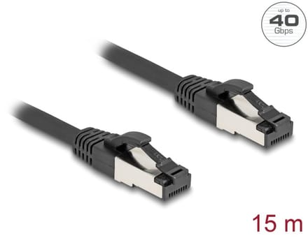 Delock RJ45 Network Cable Cat.8.1 S/FTP 15 m up to 40 Gbps black