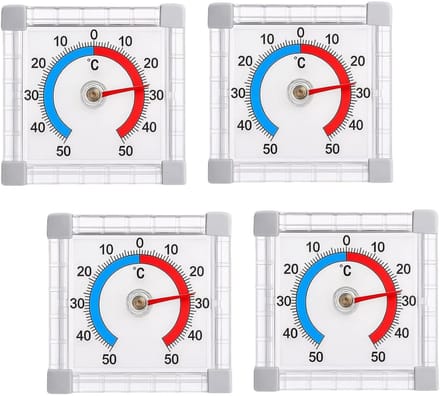Set van 4 Zelfklevende Buiten Thermometers, Weerbestendig