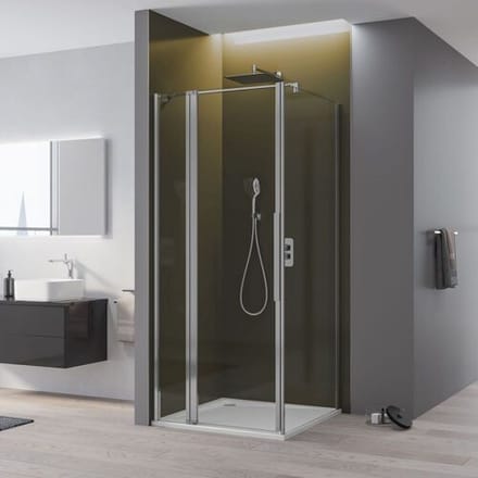 Kronenbach Tube swing door TPFA L 90 stop left, with fixed element for partition KB00409K020SP9