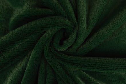 10 meter zachte bont stof - Donkergroen - Pluche stoffen - 155cm breed