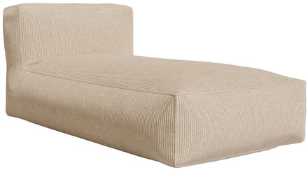 Vente-unique Chaise longue van beige ribfluweel NOUMARA