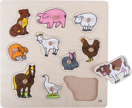 Inlegpuzzel Boerderij 28x28cm 10 stukjes - Educo