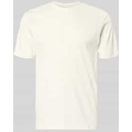 regular fit T-shirt met all-over gaatjesmotief stitching