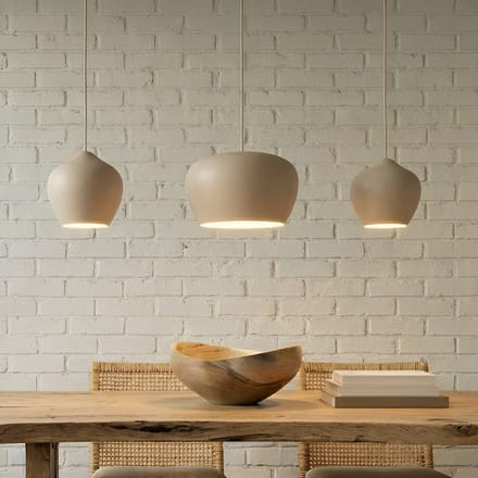 Lucande - hanglamp - 3lichts - Ijzer - H: 20 cm - E27 - beige, wit