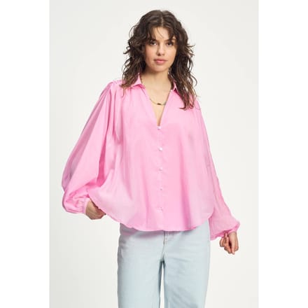POM Amsterdam Blouse - Lena Rose Pink Größe: 40 | Longsleeves Outlet | Damen | Rosa
