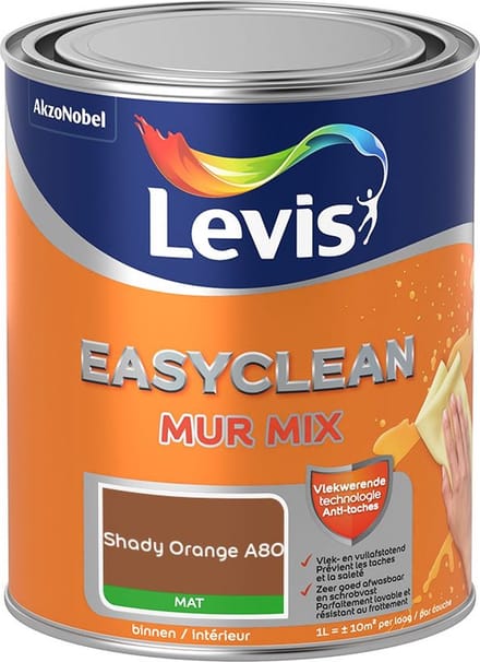 Levis - Easyclean Mur Mat Mix - Shady Orange A80 - Mengverf - 1 L