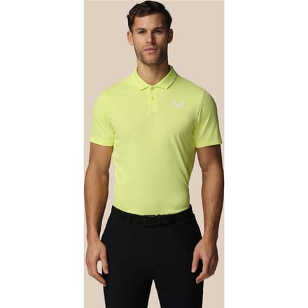 Heren Golf Lvs Engineered Gebreid Polo - Limoen
