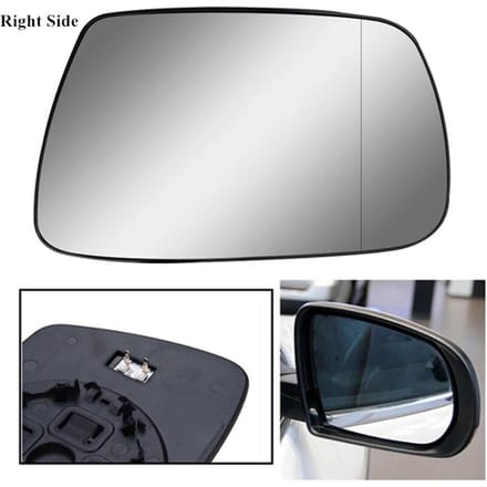 Verre de rétroviseur droit chauffant électrique pour 05-10 Jeep Grand Cherokee 5142874Aa gray