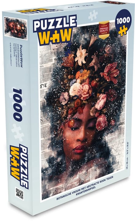 Puzzel Vrouw - Verf - Bloemen - Legpuzzel - Puzzel 1000 stukjes volwassenen