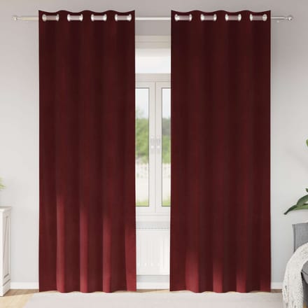 vidaXL - Gordijnen - 2 - st - Wijnrood - 140 - x - 245 - cm - fluweel